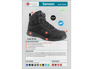 Baak Baak Samson S3 zwart met BOA sluiting (35 t/m 48)