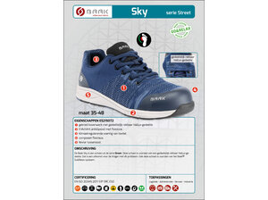 Baak Baak Sky S1P blauw met Hallux (35 t/m 48)