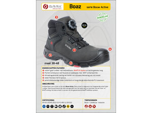 Baak Baak Boaz S3 zwart met BOA sluiting (38 t/m 48)