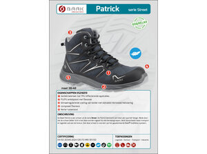 Baak Baak Patrick S3S zwart/grijs (38 t/m 48)