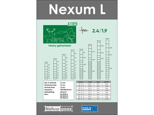 Schapengaas licht Nexum verzinkt (80 t/m 120 cm) Natuurgaas Schapengaas licht Nexum verzinkt (80 t/m 120 cm)