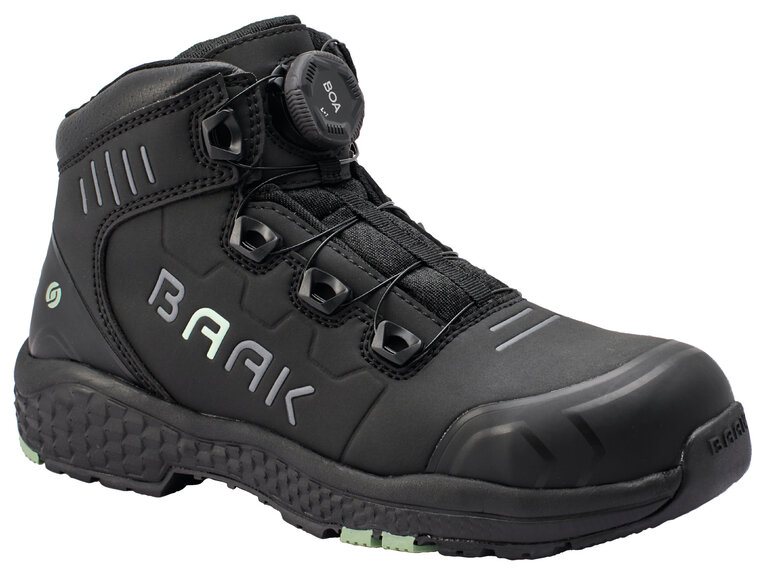 Baak Baak Alessia S3S zwart/groen met BOA sluiting (35 t/m 42)