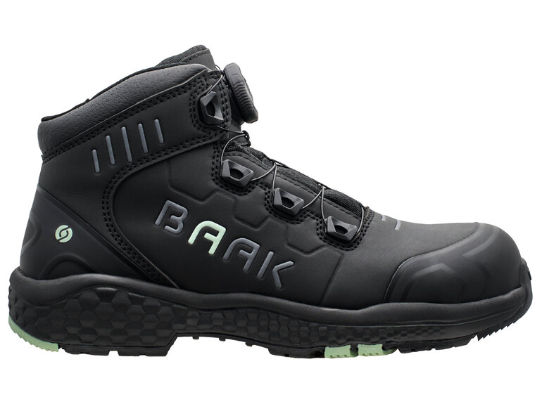 Baak Baak Alessia S3S zwart/groen met BOA sluiting (35 t/m 42)