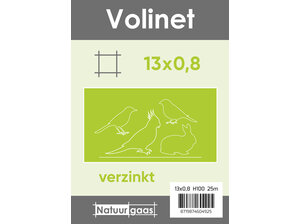 Natuurgaas Volieregaas Volinet verzinkt (13x0,8 mm) 100 cm