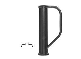 Zwart rond veiligheidshandvat (25 mm) per 2 stuks KOPKAART VERPAKKING