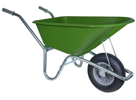 Hummer Klus/tuinkruiwagen verzinkt frame 100 L grasgroen Klus/tuinkruiwagen verzinkt frame 100 L grasgroen