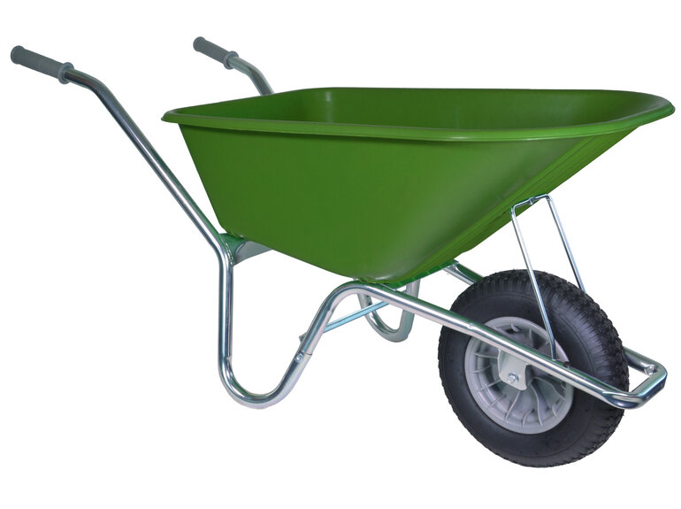 Klus/tuinkruiwagen verzinkt frame 100 L grasgroen Hummer Klus/tuinkruiwagen verzinkt frame 100 L grasgroen