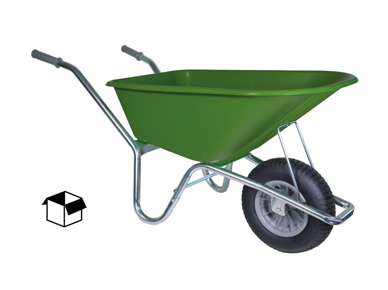 Klus/tuinkruiwagen verzinkt frame 100 L grasgroen DOOSVERPAKKING Hummer Klus/tuinkruiwagen verzinkt frame 100 L grasgroen DOOSVERPAKKING