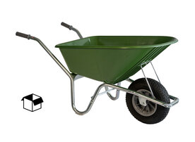 Klus/tuinkruiwagen verzinkt frame 100 L grasgroen DOOSVERPAKKING