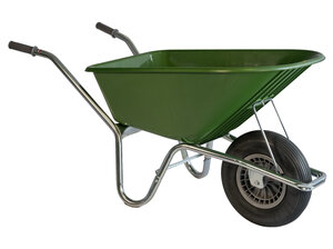Klus/tuinkruiwagen verzinkt frame 100 L grasgroen met softwiel Hummer Klus/tuinkruiwagen verzinkt frame 100 L grasgroen met softwiel