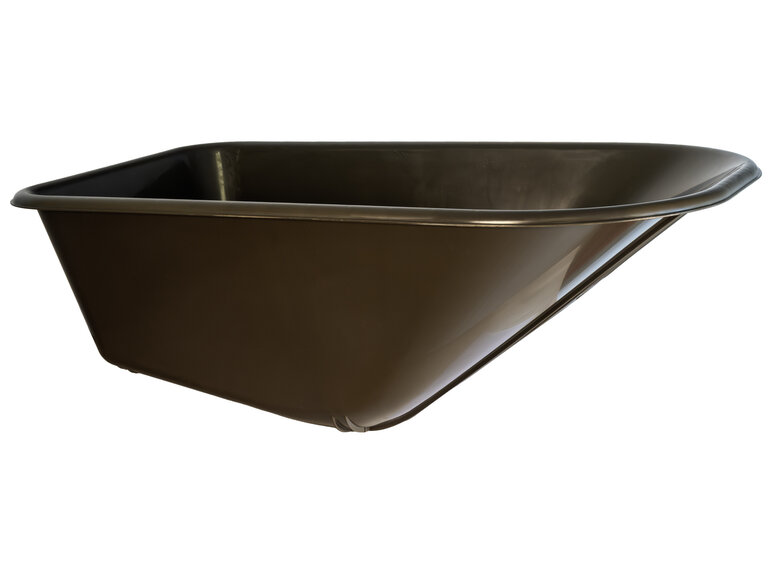 Hummer Kastanjebruine kunststof PP kruiwagenbak 100 L