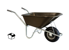 Hummer Klus/tuinkruiwagen verzinkt frame 100 L kastanjebruin DOOSVERPAKKING Klus/tuinkruiwagen verzinkt frame 100 L kastanjebruin DOOSVERPAKKING