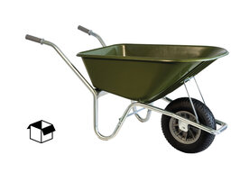 Hummer Klus/tuinkruiwagen verzinkt frame 100 L olijfgroen DOOSVERPAKKING Klus/tuinkruiwagen verzinkt frame 100 L olijfgroen DOOSVERPAKKING