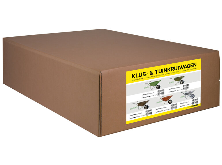 Klus/tuinkruiwagen verzinkt frame 100 L kastanjebruin DOOSVERPAKKING Hummer Klus/tuinkruiwagen verzinkt frame 100 L kastanjebruin DOOSVERPAKKING