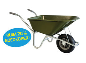 Hummer Klus/tuinkruiwagen verzinkt frame 100 L olijfgroen Klus/tuinkruiwagen verzinkt frame 100 L olijfgroen
