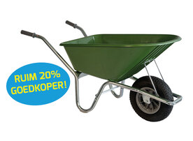 Hummer Klus/tuinkruiwagen verzinkt frame 100 L grasgroen Klus/tuinkruiwagen verzinkt frame 100 L grasgroen