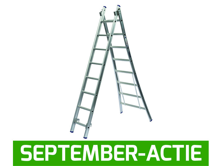 2-delige Reformladder met uitgebogen bomen (8 t/m 14 sporten) GEANODISEERD Maxall 2-delige Reformladder met uitgebogen bomen (8 t/m 14 sporten) GEANODISEERD