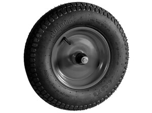 Kruiwagenwiel met luchtband en metalen velg (aslengte 13 cm) KOGELLAGERS Hummer Kruiwagenwiel met luchtband en metalen velg (aslengte 13 cm) KOGELLAGERS