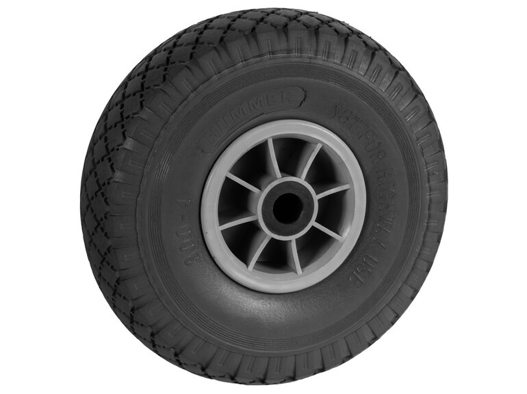 Steekwagenwiel met grijze foamband en kunststof velg Hummer Steekwagenwiel met grijze foamband en kunststof velg