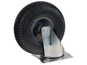 Zwenkwiel Pro met grijze foamband en metalen velg Hummer Zwenkwiel Pro met grijze foamband en metalen velg