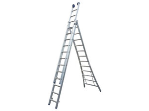 3-delige Reformladder met uitgebogen bomen (8 t/m 12 sporten) Maxall 3-delige Reformladder met uitgebogen bomen (8 t/m 12 sporten)
