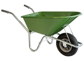 Hummer Klus/tuinkruiwagen verzinkt frame 100 L grasgroen Klus/tuinkruiwagen verzinkt frame 100 L grasgroen