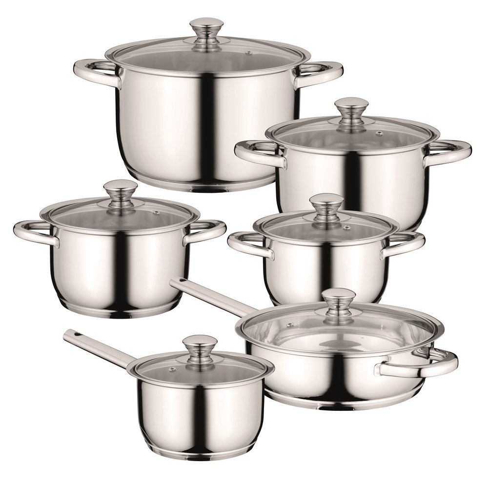 BergHOFF BergHOFF Essentials 12-delige kookpottenset Gourmet inox BergHOFF BergHOFF Essentials 12-delige kookpottenset Gourmet inox