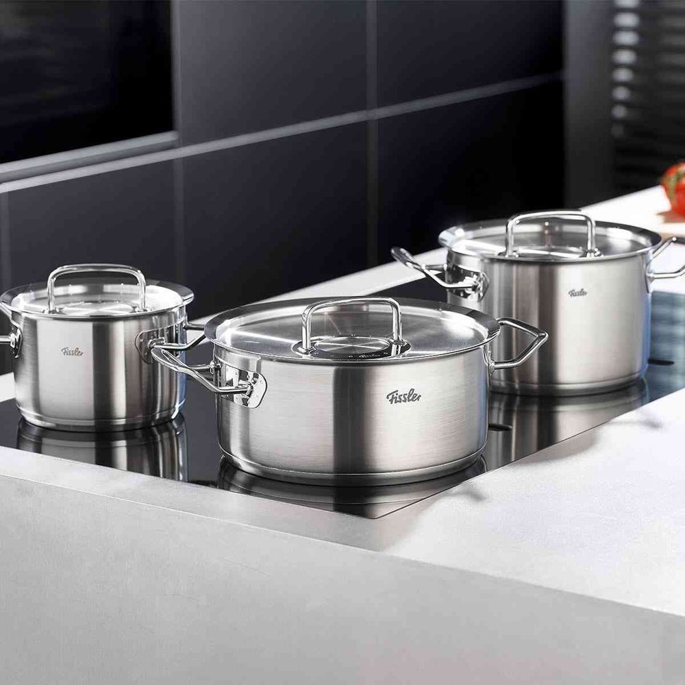 Fissler Fissler Pure-Profi Collection Pannenset met Hapjespan en RVS Deksels 5-delig