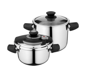 BergHOFF BergHOFF Vita Line 4-delige Snelkookpotset 4+7L BergHOFF BergHOFF Vita Line 4-delige Snelkookpotset 4+7L