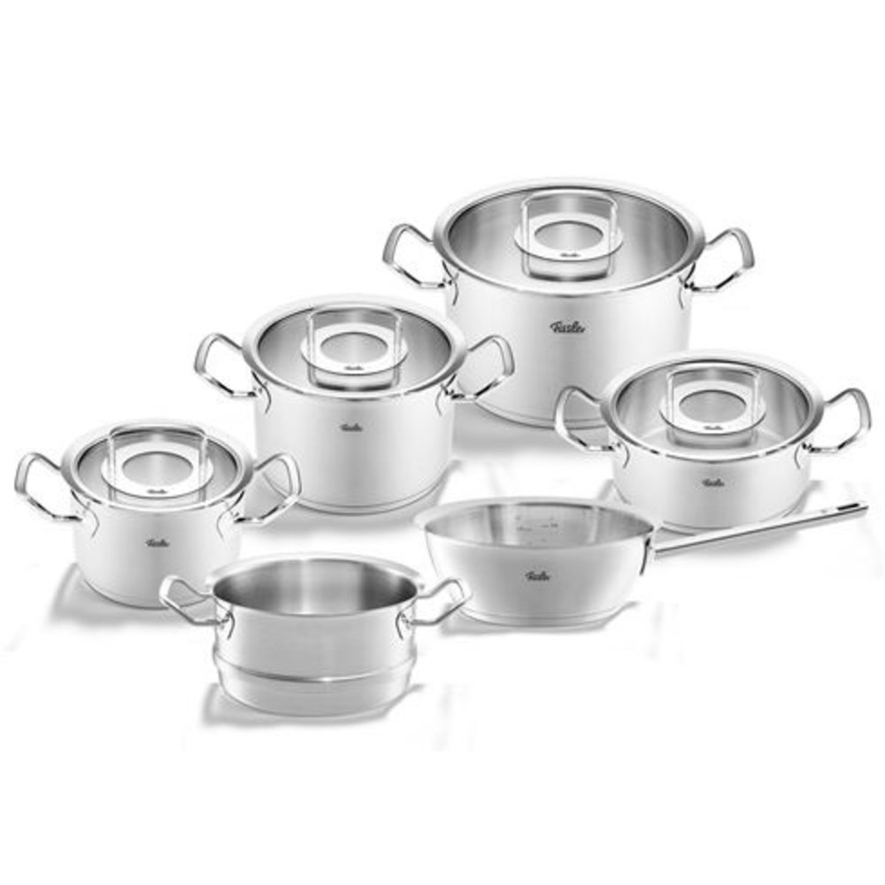 Fissler Fissler Original-Profi Collection 2022 Pannenset met Steelpan, Stoominzet en Glasdeksels, 6-delig Fissler Fissler Original-Profi Collection 2022 Pannenset met Steelpan, Stoominzet en Glasdeksels, 6-delig