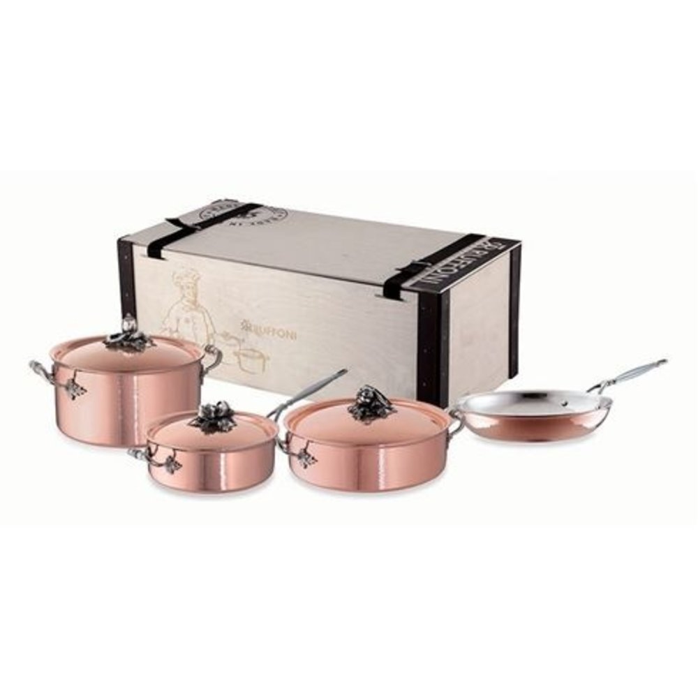 Ruffoni Ruffoni Opus Cupra Pannenset, 4-delig Ruffoni Ruffoni Opus Cupra Pannenset, 4-delig