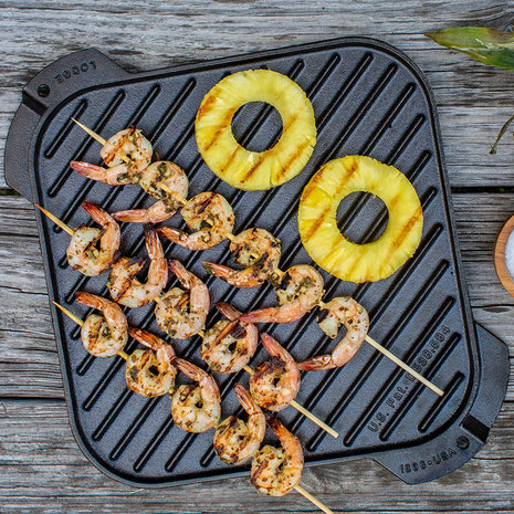 Lodge Lodge Reversible Bak- en Grillplaat Dubbelzijdig LSRG3, 27x27cm Lodge Lodge Reversible Bak- en Grillplaat Dubbelzijdig LSRG3, 27x27cm