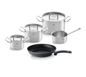 Fissler Fissler Original-Profi Collection 2022 Pannenset met Steelpan, Levital Koekenpan en RVS Deksels, 5-delig Fissler Fissler Original-Profi Collection 2022 Pannenset met Steelpan, Levital Koekenpan en RVS Deksels, 5-delig