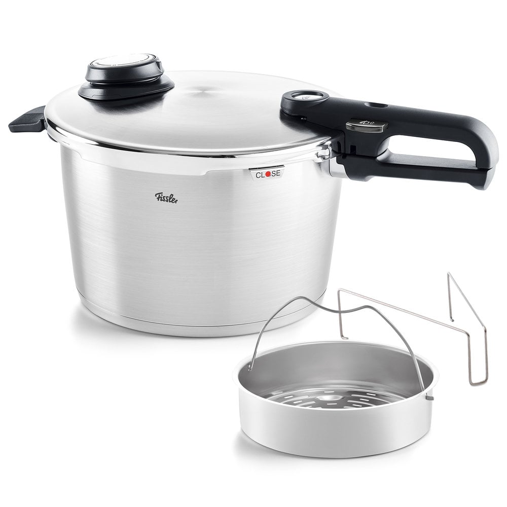 Fissler Fissler Vitavit Premium Snelkookpan met Inzet 8 Liter Fissler Fissler Vitavit Premium Snelkookpan met Inzet 8 Liter