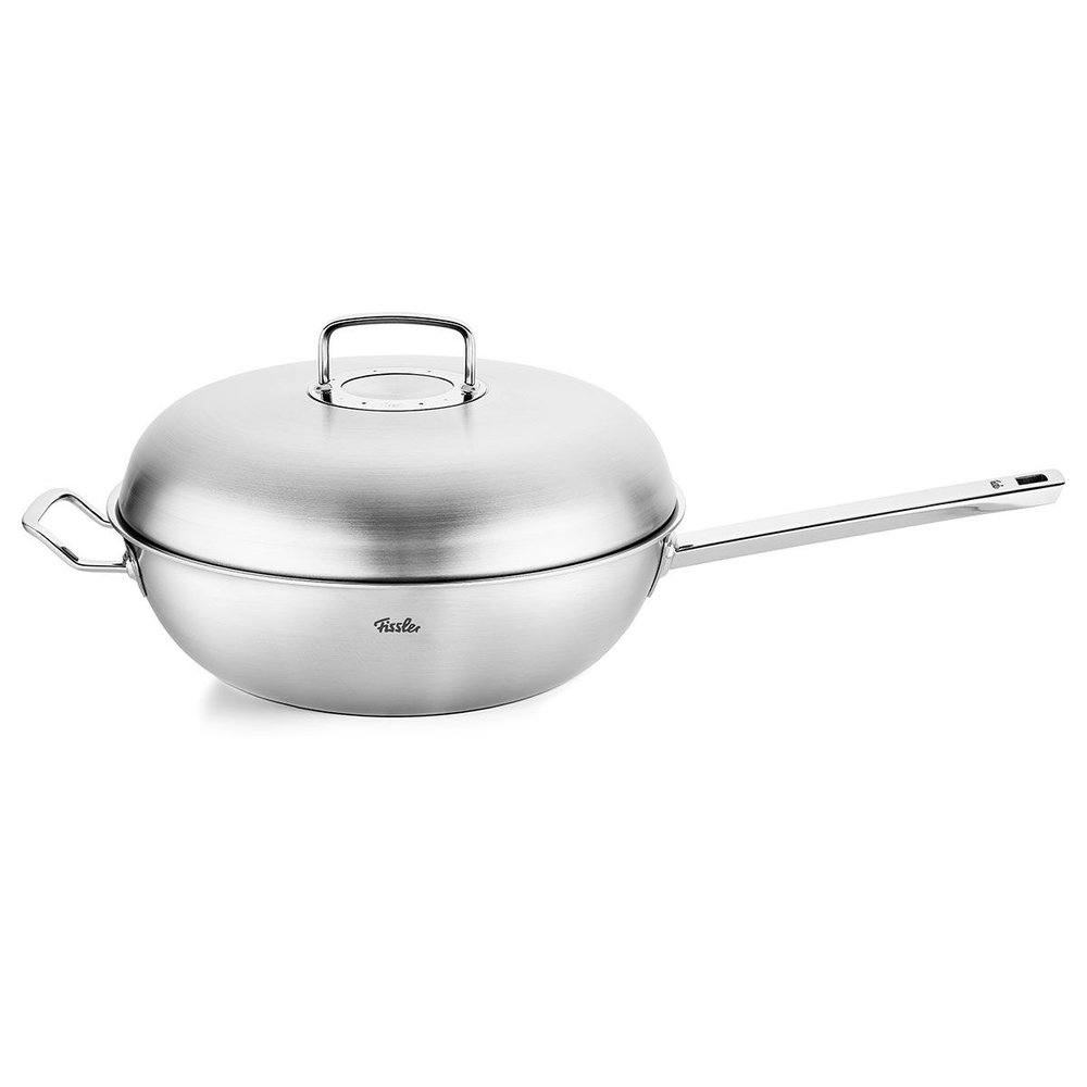 Fissler Fissler Original-Profi Collection 5-ply Wok met RVS Deksel, 32cm Fissler Fissler Original-Profi Collection 5-ply Wok met RVS Deksel, 32cm