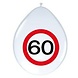 Ballon 60 jaar Verkeersbord 8 stuks Ballon 60 jaar Verkeersbord 8 stuks
