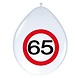 Ballon 65 jaar Verkeersbord 8 stuks Ballon 65 jaar Verkeersbord 8 stuks