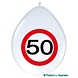 Ballon 50 jaar Verkeersbord | 8 stuks Ballon 50 jaar Verkeersbord | 8 stuks