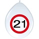 Ballon 21 jaar Verkeersbord | 8 stuks Ballon 21 jaar Verkeersbord | 8 stuks