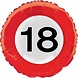 Ballon folie 18 jaar Verkeersbord Ballon folie 18 jaar Verkeersbord