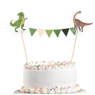 Décoration de gâteau et bougies en forme de dinosaure