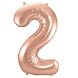 Globos Nordic Feuille de ballon 2 or rose 86cm Globos Nordic Feuille de ballon 2 or rose 86cm
