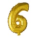 Globos Nordic Ballon folie 6 goud | 40cm Globos Nordic Ballon folie 6 goud | 40cm