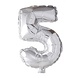 Globos Nordic Feuille de ballon 5 Argent 40cm Globos Nordic Feuille de ballon 5 Argent 40cm