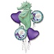 Foil Ballon Bouquet Mermaid - Sirène 5 pièces Foil Ballon Bouquet Mermaid - Sirène 5 pièces