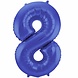 Folat Ballon folie 8 mat blauw | 86cm Folat Ballon folie 8 mat blauw | 86cm