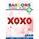 Ballon set XOXO rood | 4 folie ballonnen Ballon set XOXO rood | 4 folie ballonnen