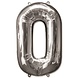 Ballon folie 0 zilver | 92cm Ballon folie 0 zilver | 92cm