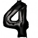 Globos Nordic Ballon folie 4 zwart | 86 cm Globos Nordic Ballon folie 4 zwart | 86 cm