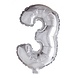 Globos Nordic Ballon folie 3 zilver | 40cm Globos Nordic Ballon folie 3 zilver | 40cm
